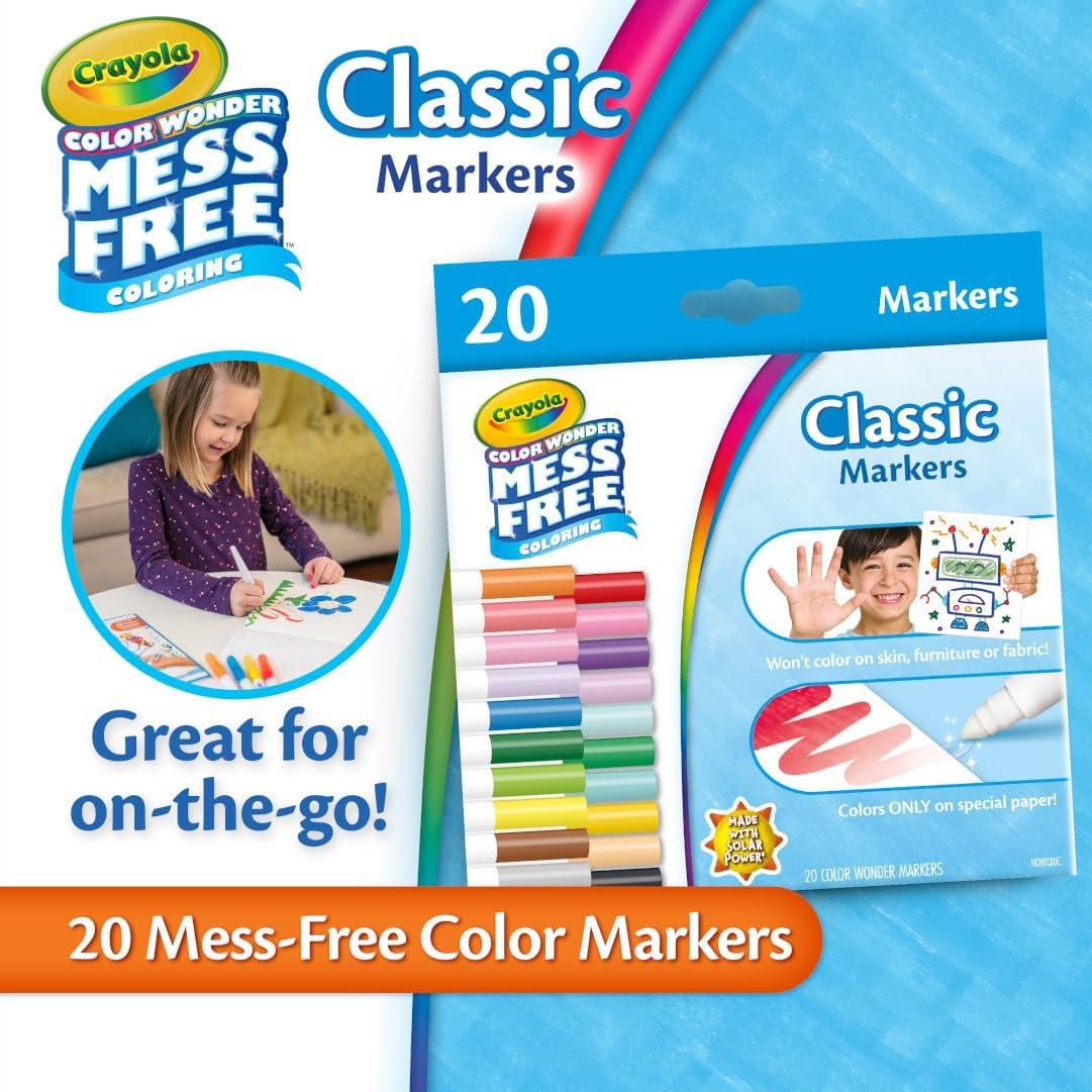 imageCrayola Color Wonder Mess Free Coloring Pages 50ct Create Your Own Coloring Pages Blank Color Wonder Refill Toddler Stocking Stuffer 3Markers