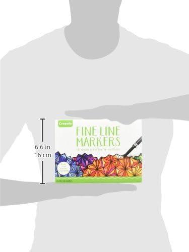 imageCrayola Fine Line Markers For Adults 40 Count Skinny Markers For Adult Coloring Books Thin Markers Gift for Teens Amazon Exclusive