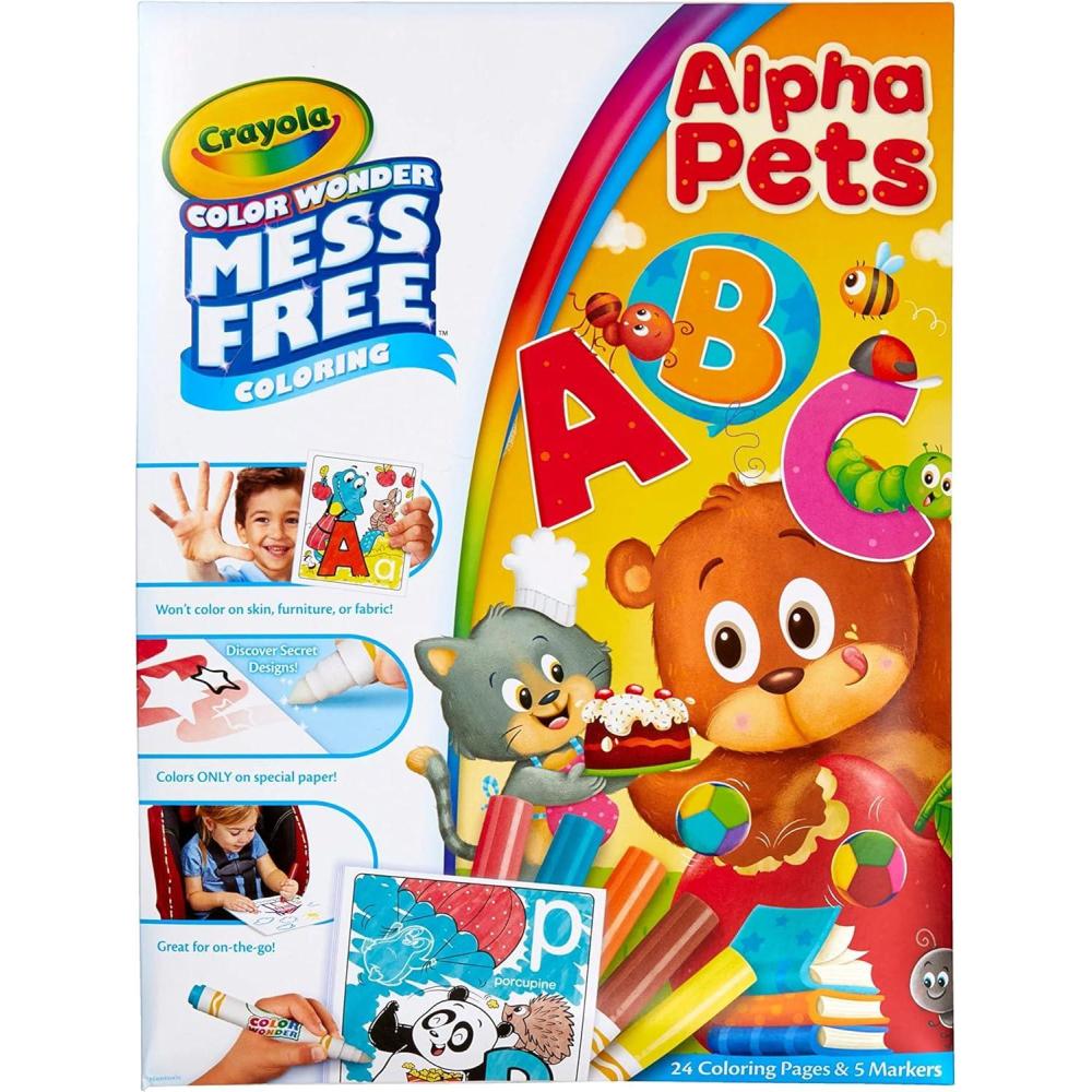 imageCrayola Color Wonder Prehistoric Pals Dinosaur Coloring Pages Mess Free Coloring for Toddlers Dinosaur Toys ampamp Gifts Stocking StuffersAlpha Pets