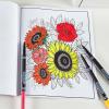 imageCrayola Floral Adult Coloring Book 40pgs Flower Adult Coloring Pages Stress Relief Activity Stocking Stuffer Gift for Teens ampamp Adults 9Florals