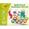 imageCrayola Washable Finger Paint Station Less Mess Finger Paints for Toddlers Sensory Toy Toddler Activity Holiday Gift for ToddlersSpill Proof Paint