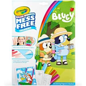imageCrayola Bluey Color Wonder Coloring Set 18 Bluey Coloring Pages Mess Free Coloring for Toddlers Bluey Toys Holiday Gifts for Kids Stocking Stuffer
