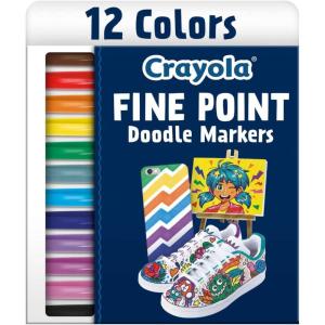 imageCrayola Dual Chisel Tip ampamp Brush Markers 12ct Markers for Adults Art Marker Set Coloring Supplies Gifts for Teens ampamp Adults12 Count Pack of 1