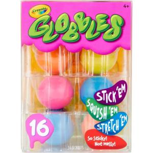 imageCrayola Globbles Fidget Toy 16ct Sticky Fidget Balls Squish Gift for Kids Sensory Toys for Stress Relief Stocking Stuffer for Kids16 Count