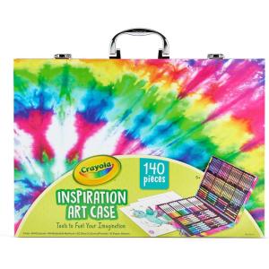 imageCrayola Inspiration Art Case Coloring Set  TieDye 140ct Art Set For Kids Kids Art Supplies Holiday Gift for Girls ampamp Boys Ages 5 6 7 Amazon ExclusiveTieDye