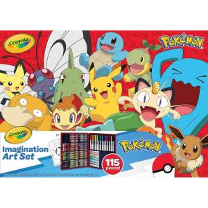 image:imageCrayola Pokmon Imagination Art Set 115pcs Kids Art Kit Coloring Supplies Pokemon Toys Pokemon Gift for Boys ampamp Girls Holiday GiftPokemon