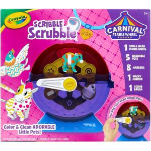 imageCrayola Scribble Scrubbie Pets Carnival Playset Pet Grooming Toy Animal Toys for Girls ampamp Boys Gift for Kids Ages 3Spin  Wash Carnival
