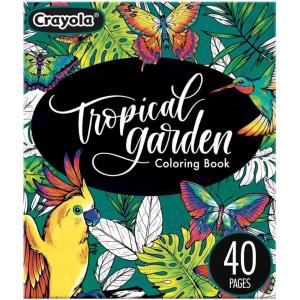 imageCrayola Tropical Garden Adult Coloring Book 40pgs Adult Coloring Pages Stress Relief Activity Gift for Teens ampamp Adults 9Tropical Garden