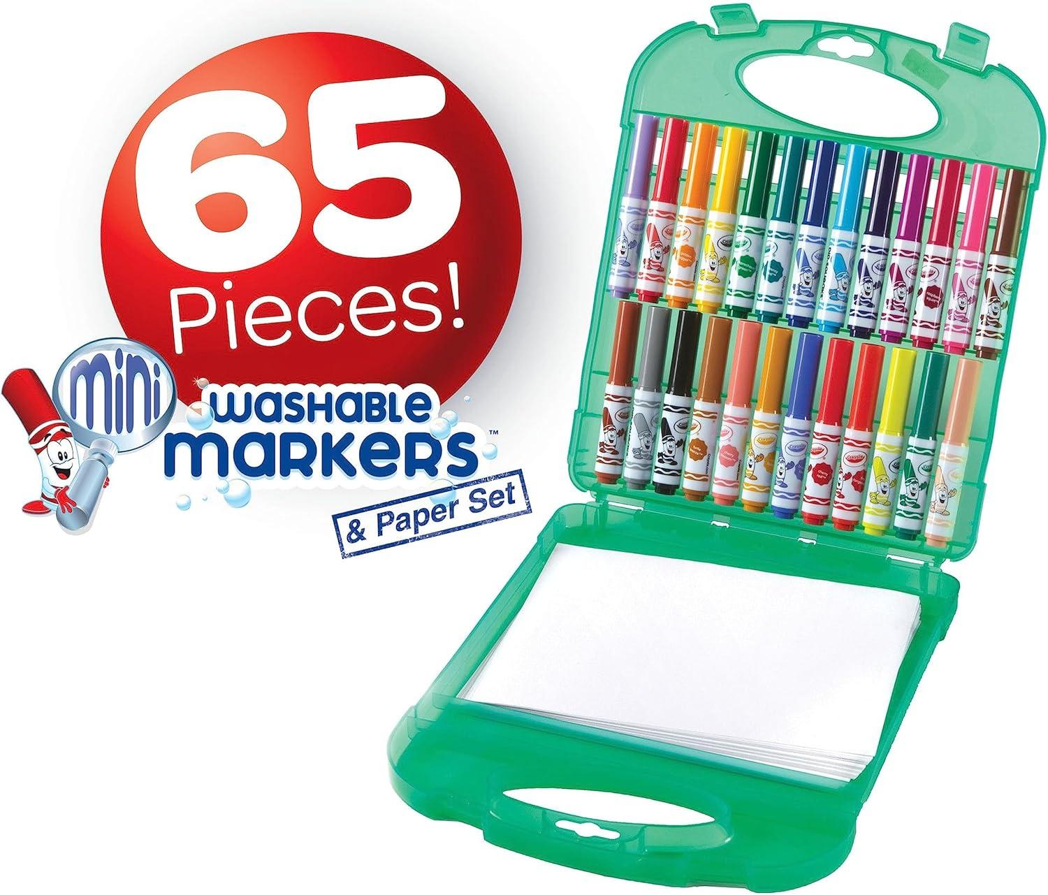 imageCrayola Pip Squeaks Marker Set 65ct Mini Washable Markers for Kids Markers for Coloring Books Kids Travel Activity Holiday Gift 4Pip Squeak Markers