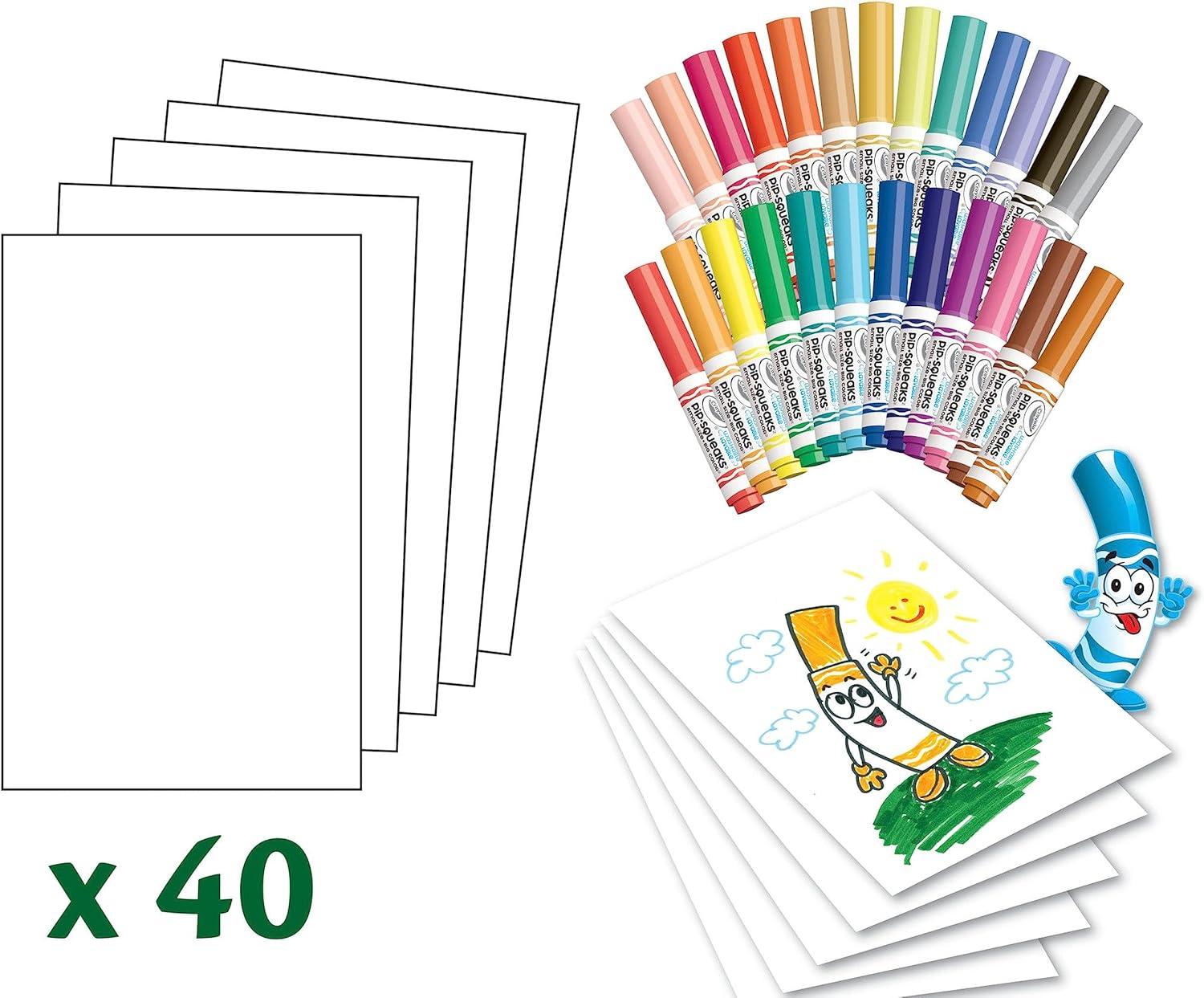 imageCrayola Pip Squeaks Marker Set 65ct Mini Washable Markers for Kids Markers for Coloring Books Kids Travel Activity Holiday Gift 4Pip Squeak Markers