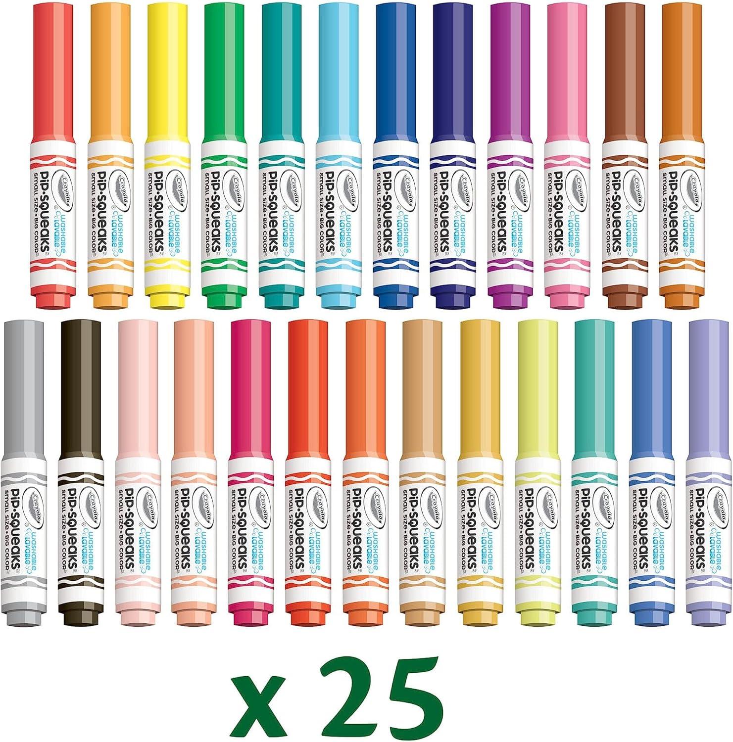imageCrayola Pip Squeaks Marker Set 65ct Mini Washable Markers for Kids Markers for Coloring Books Kids Travel Activity Holiday Gift 4Pip Squeak Markers