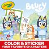 imageCrayola Bluey Art Kit for Kids 45pcs Bluey Coloring Book Pages Bluey Stickers for Kids Bluey Toys for Girls ampamp Boys Holiday Gift 4