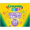 imageCrayola Colored Pencils Set 120ct Coloring Book Pencils Kids Art Supplies Bulk Colored Pencils Presharpened Holiday Gifts Ages 3