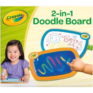 imageCrayola 2in1 Doodle Board Toddler Drawing Board Kids Drawing Tablet Travel Activity Toddler Learning Toy Holiday Gift for Toddlers 3Doodle Board