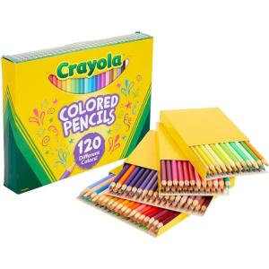 imageCrayola Colored Pencils Set 120ct Coloring Book Pencils Kids Art Supplies Bulk Colored Pencils Presharpened Holiday Gifts Ages 3