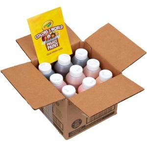 imageCrayola Colors Of The World Washable Paint  8oz 9ct Bulk Skin Tone Paint Kids Arts ampamp Crafts Supplies For Teachers ampamp Classrooms
