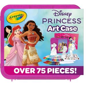 imageCrayola Disney Princess Art Case 75ct Art Kit for Kids Art Supplies Disney Coloring Set Disney Toys Holiday Gift for Girls ampamp Boys