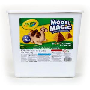 imageCrayola Model Magic Naturals 4 Packs 8oz ea Bulk Modeling Clay Alternative Craft Supplies for Classrooms 2 lb Bucket