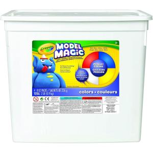imageCrayola Model Magic White Modeling Clay Alternative Air Dry Kids Arts ampamp Crafts Bulk Classroom Supplies 2 lb BucketPrimary Colors