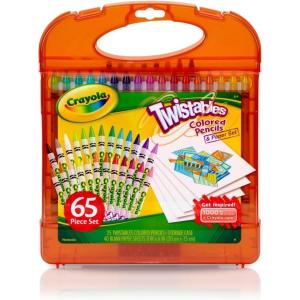 imageCrayola Pip Squeaks Marker Set 65ct Mini Washable Markers for Kids Markers for Coloring Books Kids Travel Activity Holiday Gift 4Twistable Colored Pencils