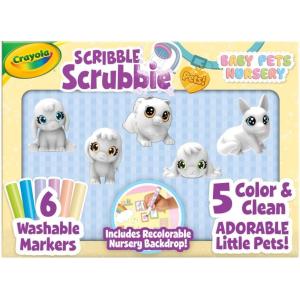 imageCrayola Scribble Scrubbie Baby Pets Nursery Baby Animal Toys for Toddlers ampamp Kids Gift for Girls ampamp Boys Ages 3 4 5Baby Pets