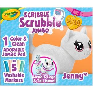 imageCrayola Scribble Scrubbie Jumbo Pet  Wilbur 6in Customizable Dog Toy for Kids Arts ampamp Crafts Stocking Stuffer 3Cat