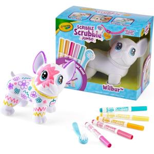 imageCrayola Scribble Scrubbie Jumbo Pet  Wilbur 6in Customizable Dog Toy for Kids Arts ampamp Crafts Stocking Stuffer 3French Bulldog