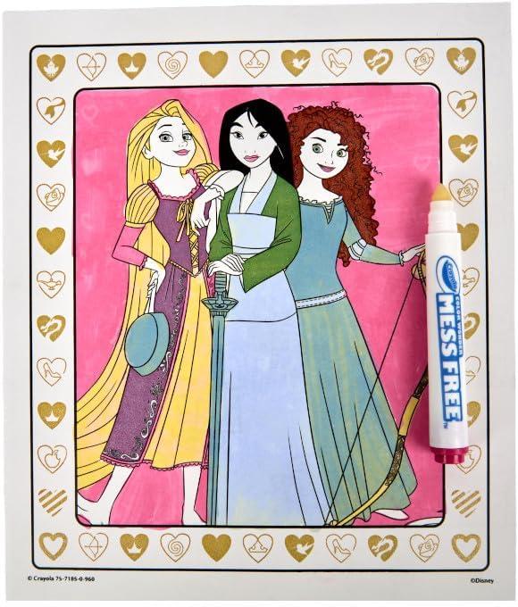 image:imageCrayola Color Wonder Disney Princess Glitter Coloring Pages amp Mess Free Markers Coloring Set Gift for Toddlers 3 amp Up