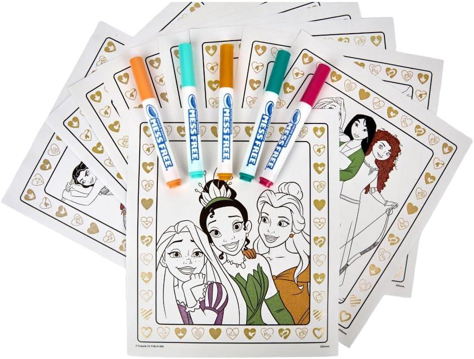 image:imageCrayola Color Wonder Disney Princess Glitter Coloring Pages amp Mess Free Markers Coloring Set Gift for Toddlers 3 amp Up