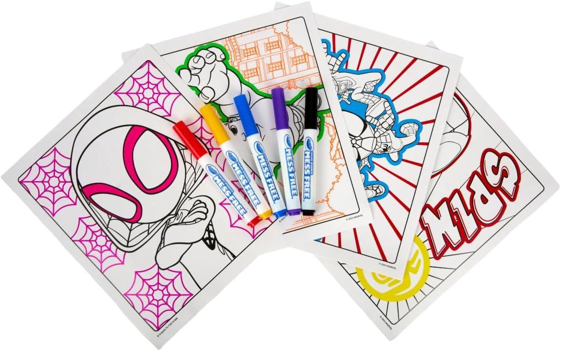 image:imageCrayola Color Wonder Spidey and His Amazing Friends Coloring Kit Neon Art Supplies Mess Free Coloring Set for Toddlers Spiderman Gift for Kids Ages 3Neon Box Set