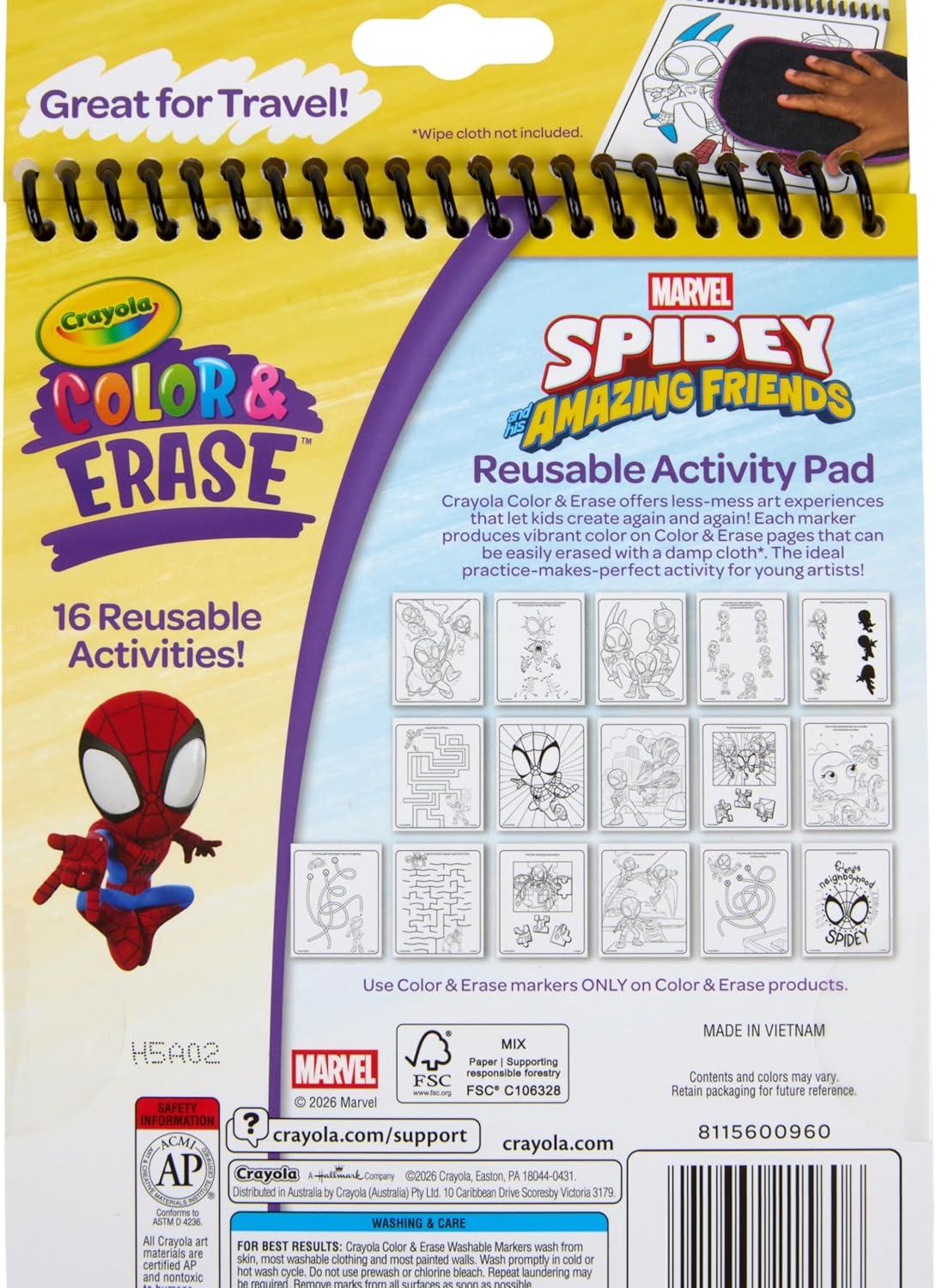 image:imageCrayola Color Wonder Spidey and His Amazing Friends Coloring Kit Neon Art Supplies Mess Free Coloring Set for Toddlers Spiderman Gift for Kids Ages 3Reusable Activity Pad