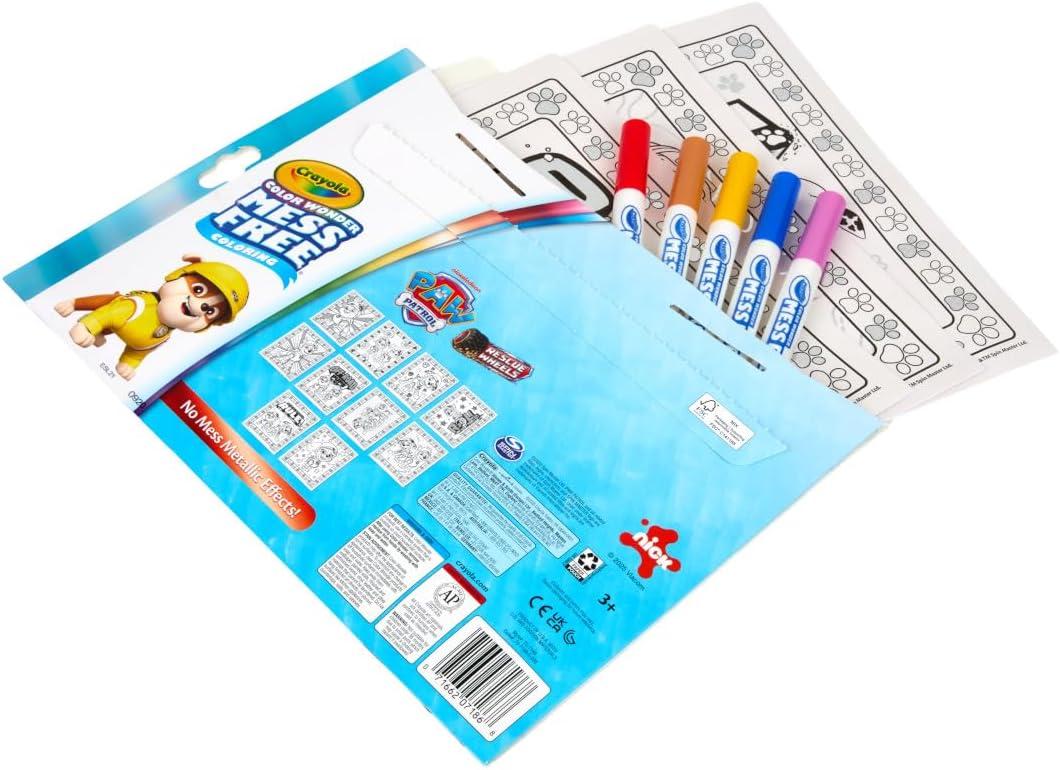 image:imageCrayola PAW Patrol Color Wonder Mess Free Coloring Set Metallic Markers amp Paper PAW Patrol Toys Toddler Coloring Kit Travel Activity Gift for Kids 3Metallic