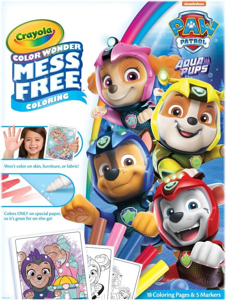 image:imageCrayola PAW Patrol Color Wonder Mess Free Coloring Set Metallic Markers amp Paper PAW Patrol Toys Toddler Coloring Kit Travel Activity Gift for Kids 3Multi