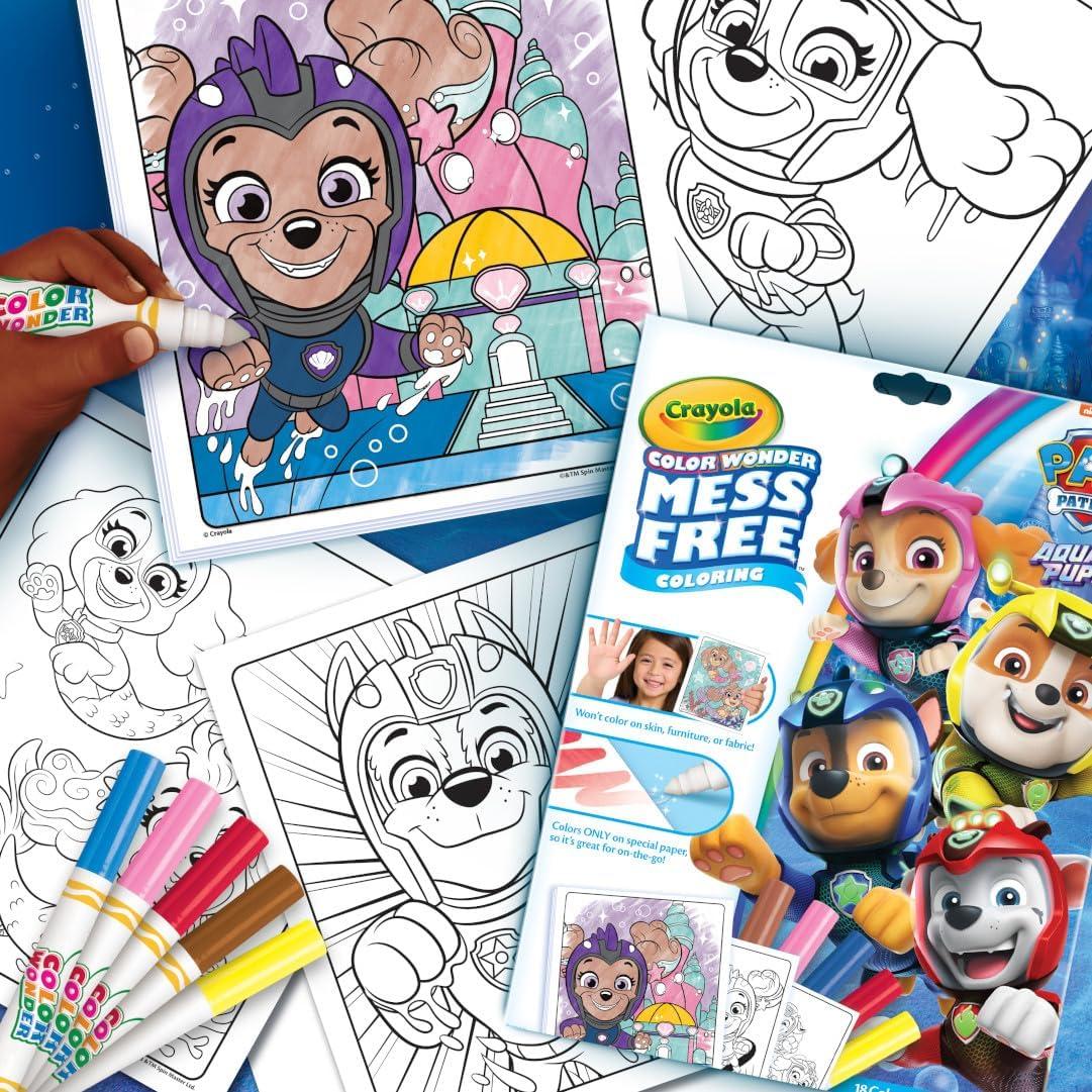 image:imageCrayola PAW Patrol Color Wonder Mess Free Coloring Set Metallic Markers amp Paper PAW Patrol Toys Toddler Coloring Kit Travel Activity Gift for Kids 3Multi