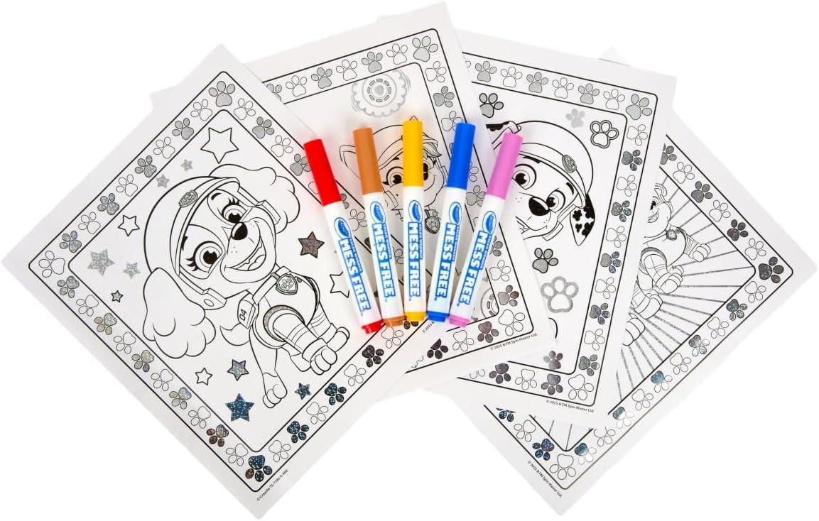 image:imageCrayola PAW Patrol Color Wonder Mess Free Coloring Set Metallic Markers amp Paper PAW Patrol Toys Toddler Coloring Kit Travel Activity Gift for Kids 3Metallic