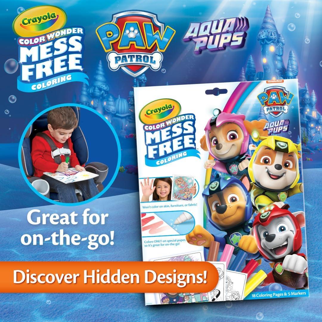 image:imageCrayola PAW Patrol Color Wonder Mess Free Coloring Set Metallic Markers amp Paper PAW Patrol Toys Toddler Coloring Kit Travel Activity Gift for Kids 3Multi