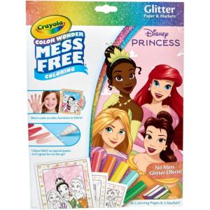 image:imageCrayola Color Wonder Disney Princess Glitter Coloring Pages amp Mess Free Markers Coloring Set Gift for Toddlers 3 amp Up
