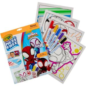 image:imageCrayola Color Wonder Spidey and His Amazing Friends Coloring Kit Neon Art Supplies Mess Free Coloring Set for Toddlers Spiderman Gift for Kids Ages 3Neon Box Set