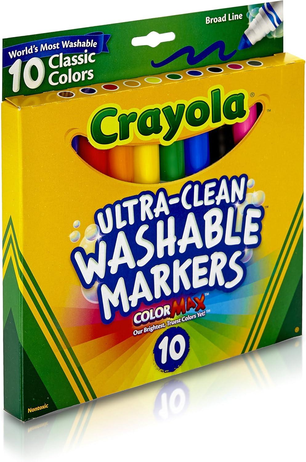 image:imageCrayola Back To School Supplies Grades 35 Ages 7 8 9 10 Contains 24 Crayons 10 Washable Broad Line Markers and 12 Colored Pencils Amazon Exclusive