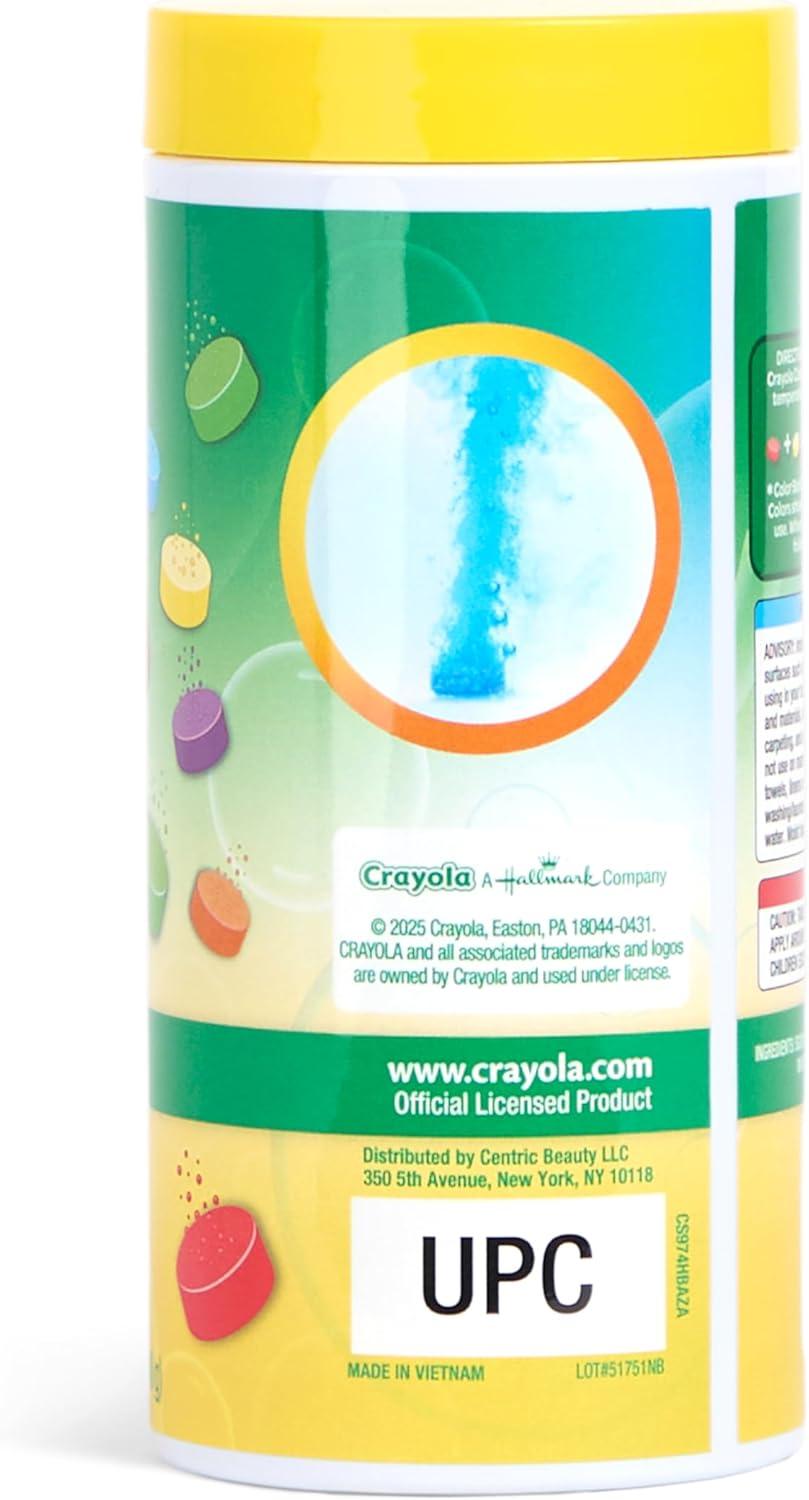 image:imageCrayola Bath Dropz Color Changing Tablets 200 Piece Fizzies Bath Bombs in Assorted Colors Fragrance Free WaterColoring Tablets