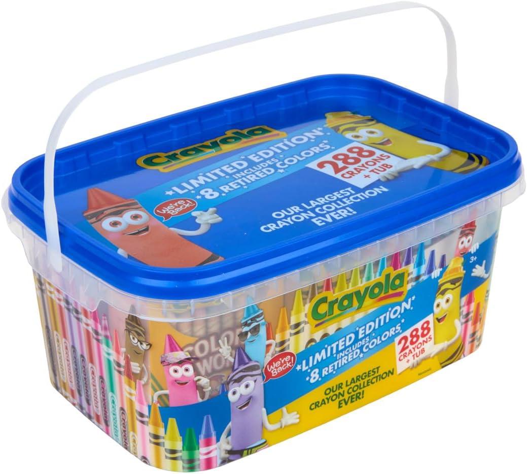 image:imageCrayola Crayon Tub  Limited Edition Colors 288ct Bulk Coloring Crayons for Kids with Storage Tub Classroom amp Art Supplies for Teachers Ages 3Limited Edition