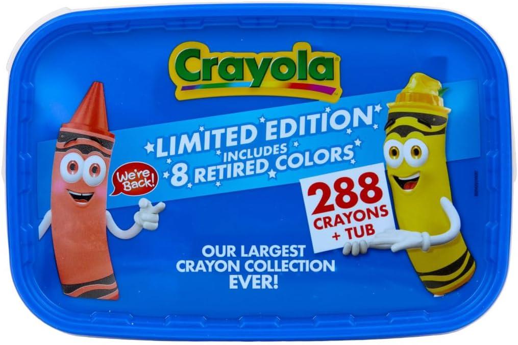 image:imageCrayola Crayon Tub  Limited Edition Colors 288ct Bulk Coloring Crayons for Kids with Storage Tub Classroom amp Art Supplies for Teachers Ages 3Limited Edition