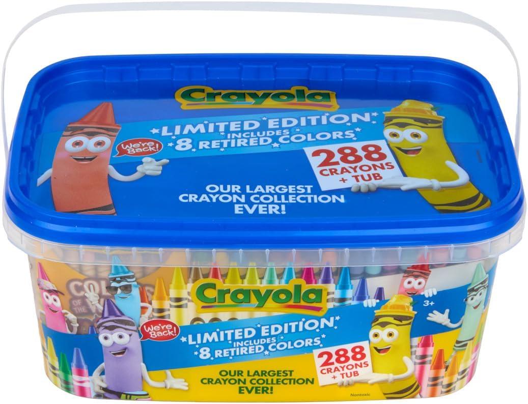 image:imageCrayola Crayon Tub  Limited Edition Colors 288ct Bulk Coloring Crayons for Kids with Storage Tub Classroom amp Art Supplies for Teachers Ages 3Limited Edition