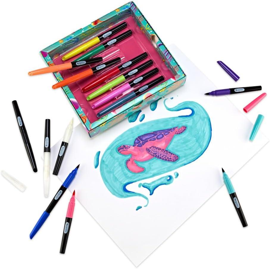 image:imageCrayola Gel Ink Pen Marker Set 14 Matte amp Glitter Pens Gel Pens for Coloring Fine Point Gift for Kids amp Teens Ages 4Blending