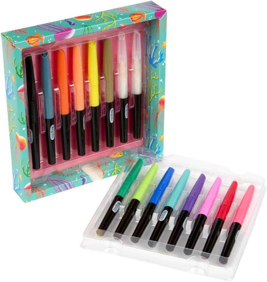 image:imageCrayola Gel Ink Pen Marker Set 14 Matte amp Glitter Pens Gel Pens for Coloring Fine Point Gift for Kids amp Teens Ages 4Blending