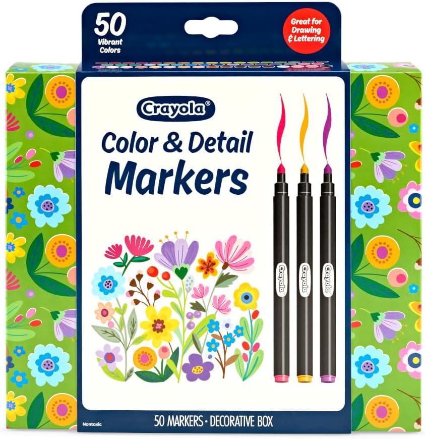 image:imageCrayola Gel Ink Pen Marker Set 14 Matte amp Glitter Pens Gel Pens for Coloring Fine Point Gift for Kids amp Teens Ages 4Color  Detail