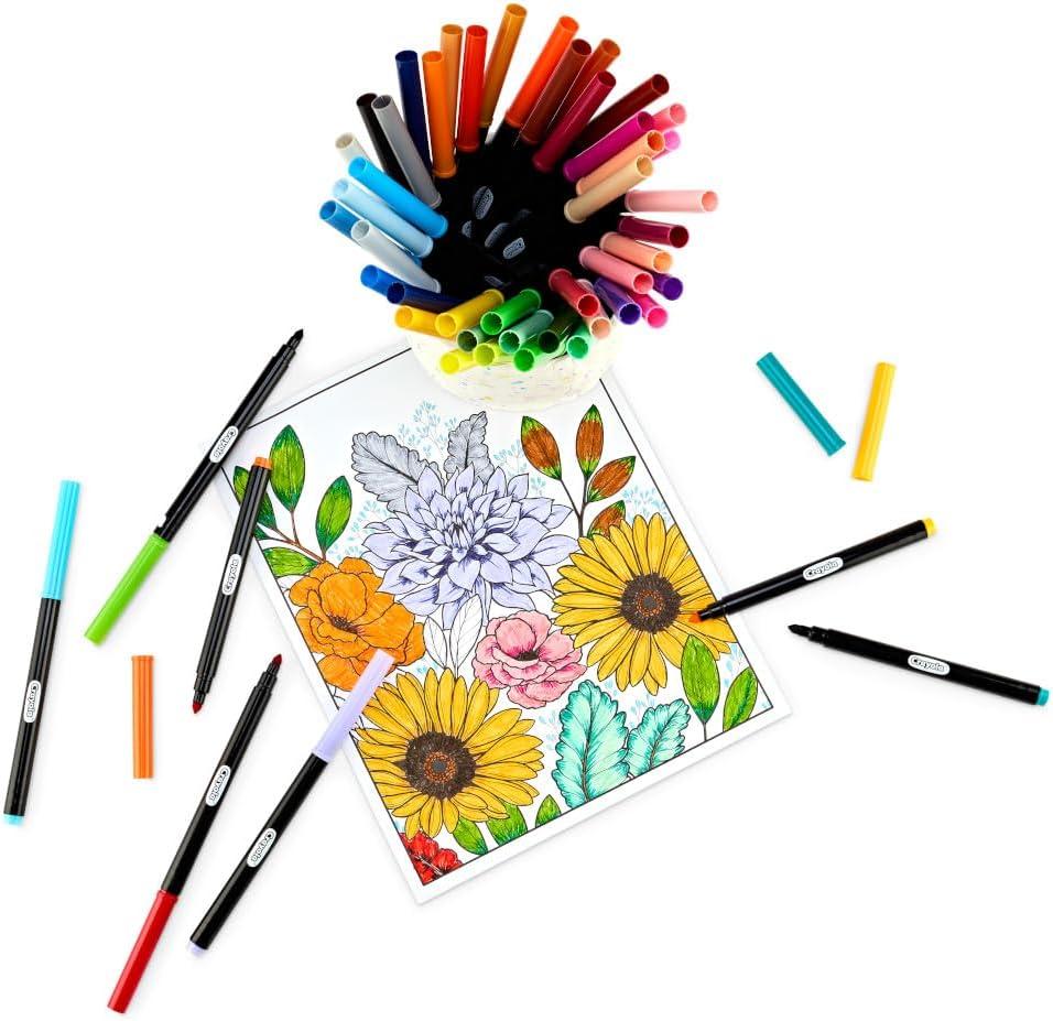 image:imageCrayola Gel Ink Pen Marker Set 14 Matte amp Glitter Pens Gel Pens for Coloring Fine Point Gift for Kids amp Teens Ages 4Color  Detail