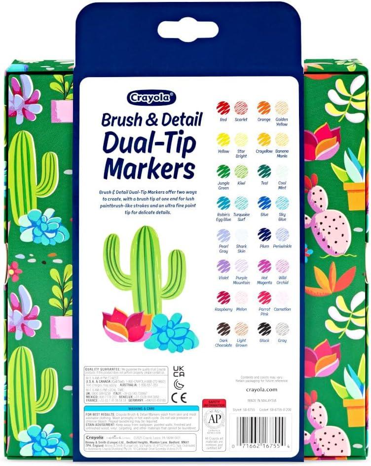 image:imageCrayola Gel Ink Pen Marker Set 14 Matte amp Glitter Pens Gel Pens for Coloring Fine Point Gift for Kids amp Teens Ages 4DualEnded Brush  Detail