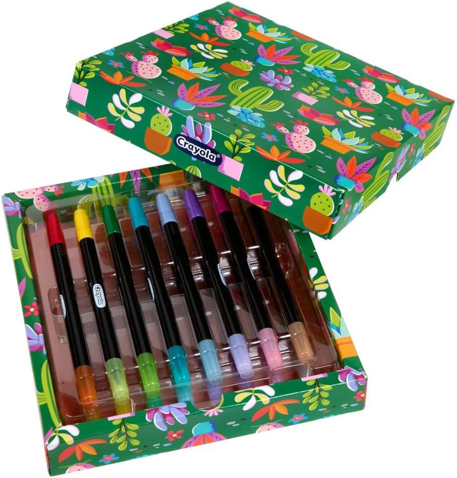 image:imageCrayola Gel Ink Pen Marker Set 14 Matte amp Glitter Pens Gel Pens for Coloring Fine Point Gift for Kids amp Teens Ages 4DualEnded Brush  Detail