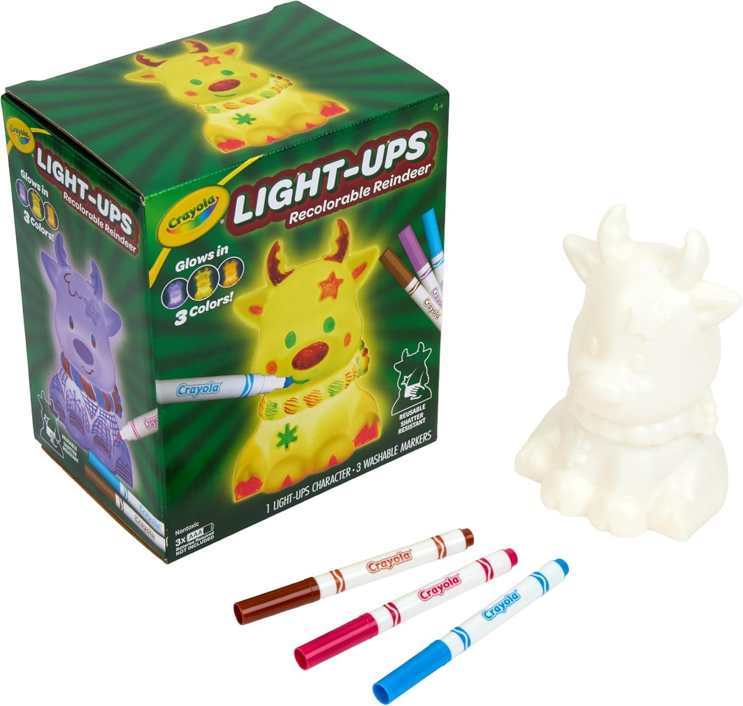 image:imageCrayola Light Ups Reindeer Recolorable Light Up Toy for Kids Reindeer Decor Glow in the Dark Holiday Gift for Kids Ages 4Reindeer